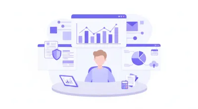 Ilustración vectorial de una persona comparando comisiones de diferentes AFORE