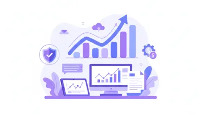 Ilustración vectorial de AFORE SURA con gráficos de rendimientos y comisiones