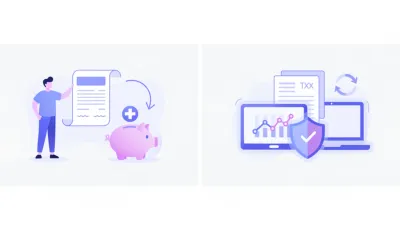 Ilustración profesional de un recibo de sueldo argentino mostrando la diferencia entre aportes del empleado y contribuciones del empleador