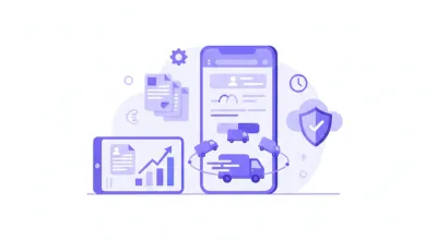 Repartidor usando una app de reparto para ver su ruta del día