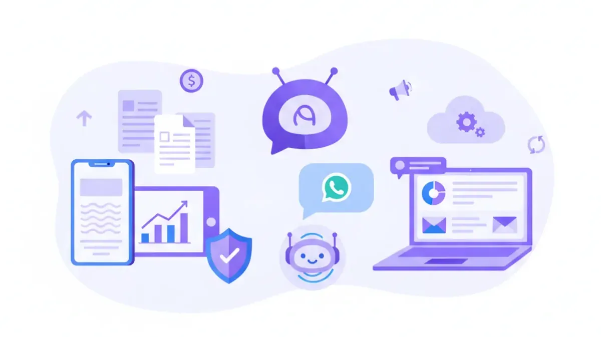 Bot de WhatsApp para Argentina con IA: pantalla de WhatsApp con chatbot atendiendo consultas de cliente PyME