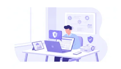 Persona revisando en su computadora un mensaje de error al intentar generar una factura electrónica