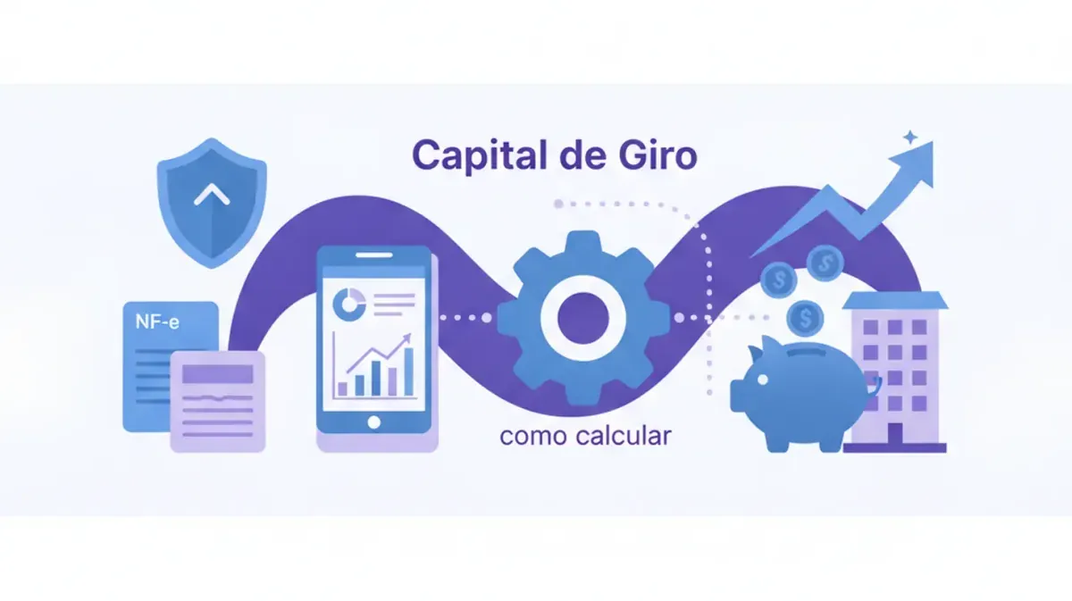 Empresário calculando o capital de giro da sua empresa no Brasil