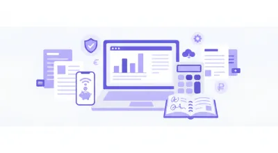 Dueño de una pyme argentina revisando en una computadora portátil los números de activo corriente y pasivo corriente de su negocio