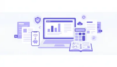 Dueño de una pyme argentina revisando en una computadora portátil los números de activo corriente y pasivo corriente de su negocio