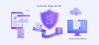 Certificado digital y firma electrónica en una factura del SIAT en Bolivia