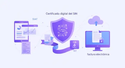 Certificado digital y firma electrónica en una factura del SIAT en Bolivia