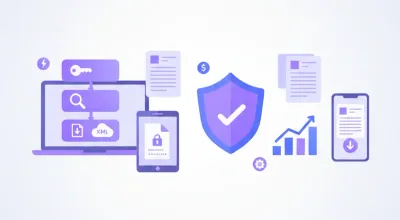 Tela de download do XML da nota fiscal pela chave de acesso