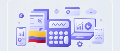Ilustración vectorial de cálculo de liquidación laboral con documentos y calculadora
