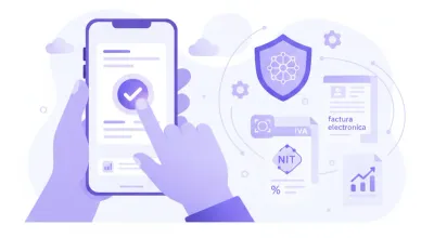 Persona emitiendo una factura electrónica del SIAT desde el celular en Bolivia