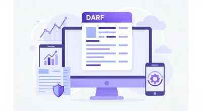 Ilustração de tela de emissão de DARF em computador