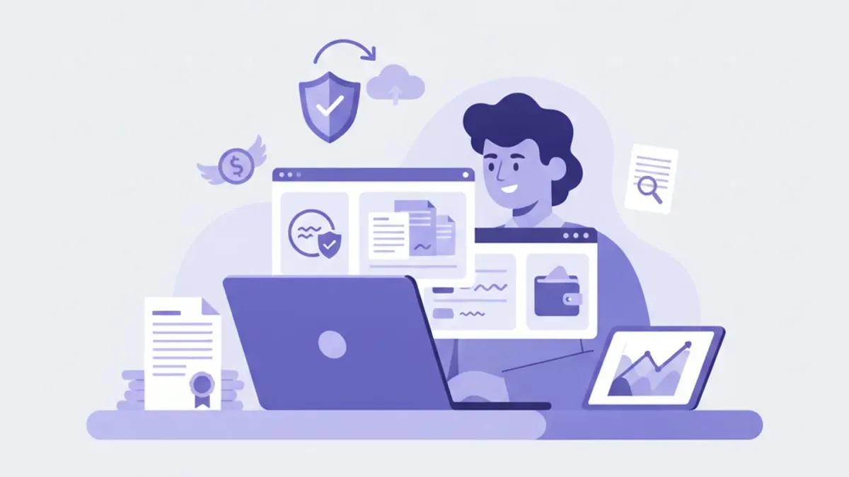 Emprendedor argentino configurando tienda online con facturación electrónica ARCA en notebook
