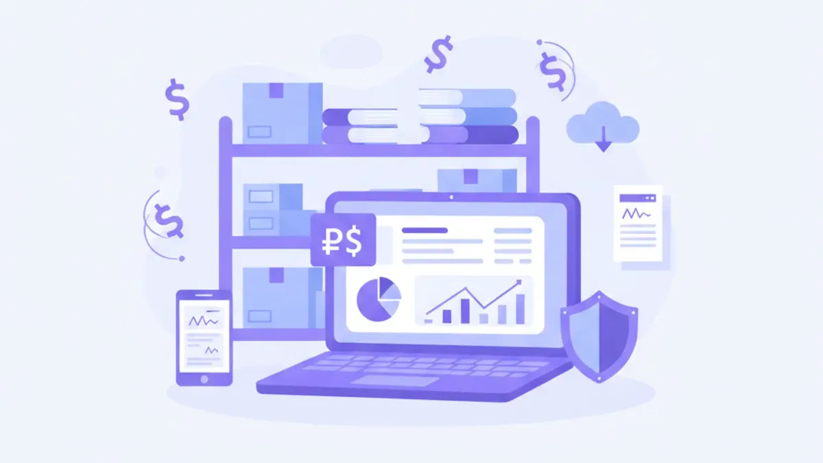 Ilustración vectorial de gestión de stock para tienda online Argentina