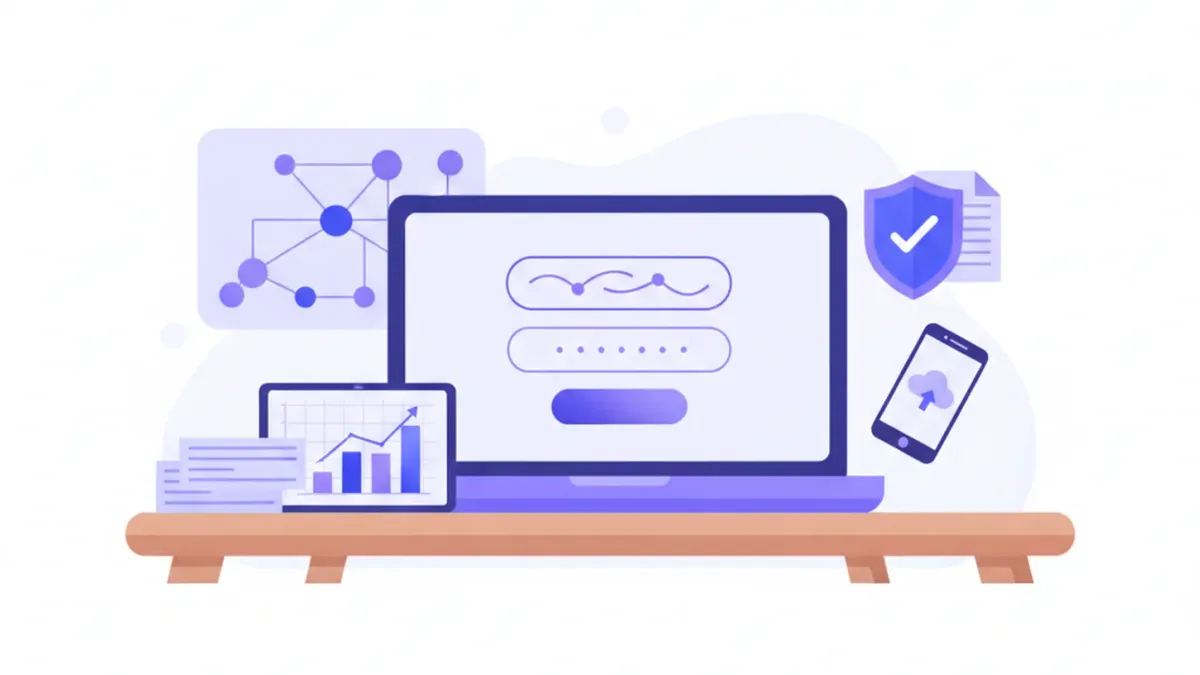 Ilustración vectorial de un contribuyente uruguayo accediendo al portal DGIen línea desde su computadora para obtener la clave de DGI