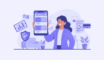 Empreendedor configurando catálogo de produtos no WhatsApp Business pelo celular
