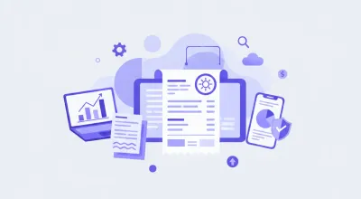 Ilustración vectorial de comprobante de retención y percepción en formato electrónico