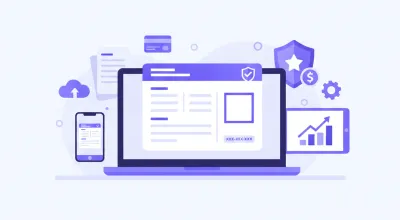 Persona revisando en una computadora un comprobante electrónico con código de autorización, en una oficina moderna