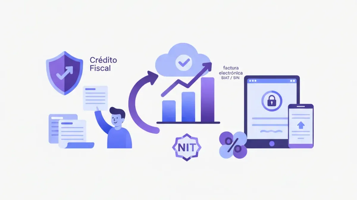 Factura electrónica del SIAT de Bolivia usada para computar crédito fiscal del IVA