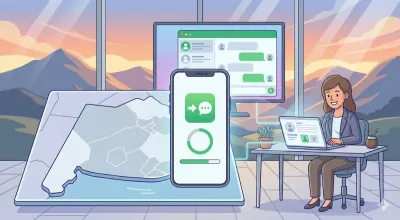 Pantalla de un celular descargando WhatsApp Business desde Google Play Store