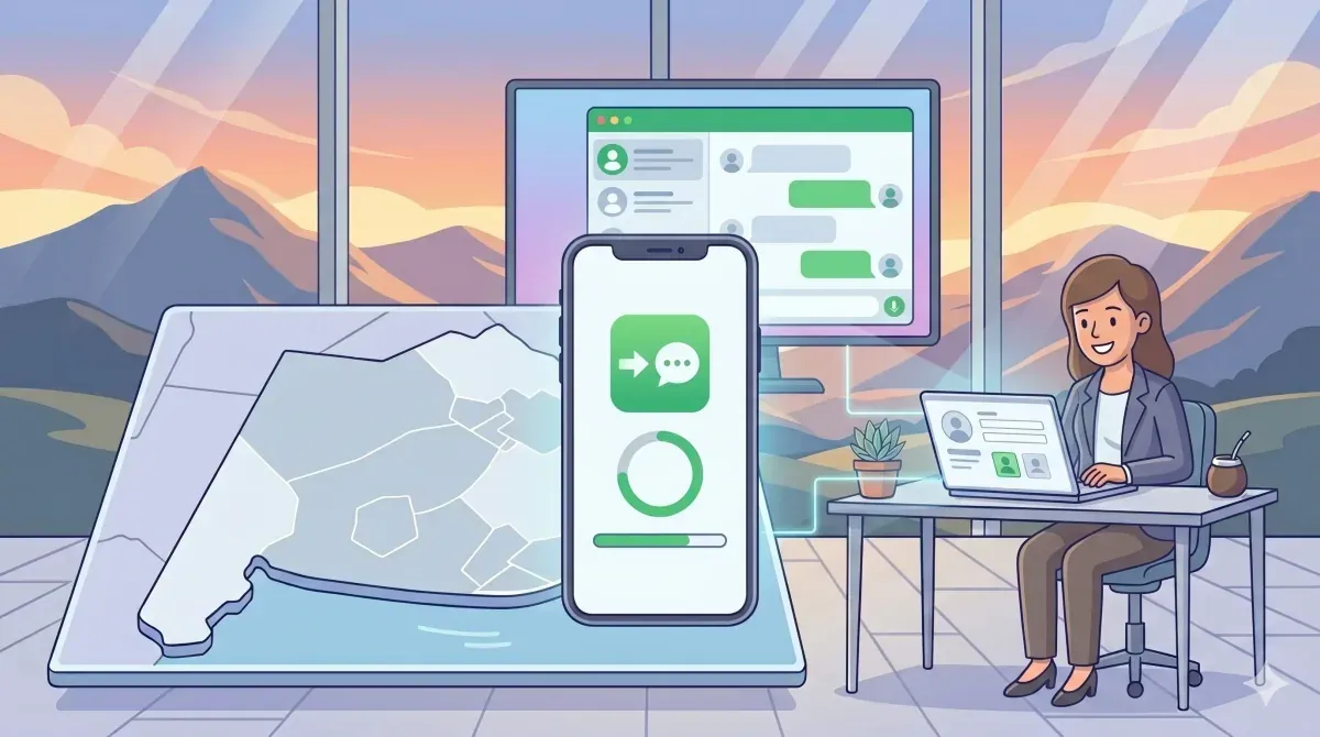 Pantalla de un celular descargando WhatsApp Business desde Google Play Store