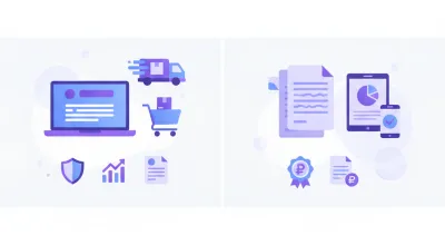 Comparativo visual dropshipping vs loja própria no Brasil com ícones de nota fiscal, estoque, caminhão e gráfico de crescimento