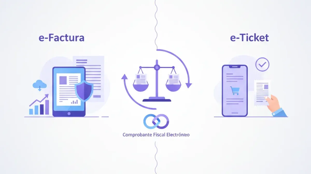 Comparativa entre e-Factura y e-Ticket, los CFE de la DGI en Uruguay