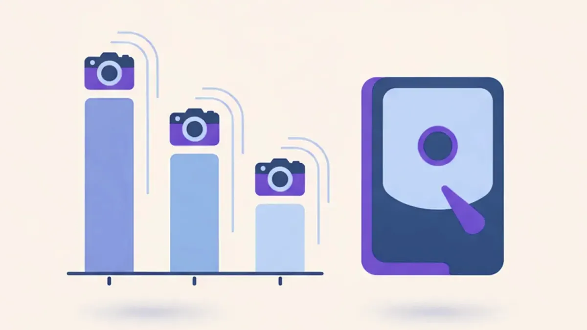 Ilustración comparando tres cámaras Wi-Fi de mostrador con las apps EZVIZ, Imou Life y Tapo abiertas en la pantalla de un celular