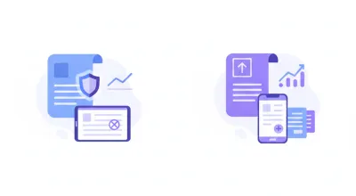 Ilustración vectorial que muestra la diferencia entre factura exenta y factura afecta en Chile