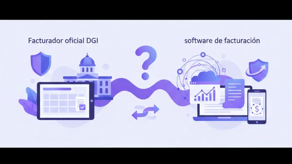 Comparativa entre el facturador oficial de la DGI y un software de facturación en Uruguay