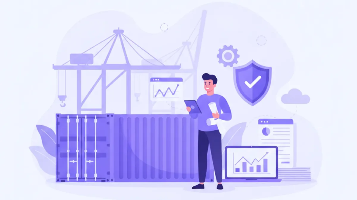 Ilustración de importaciones con impuestos y aduana en México