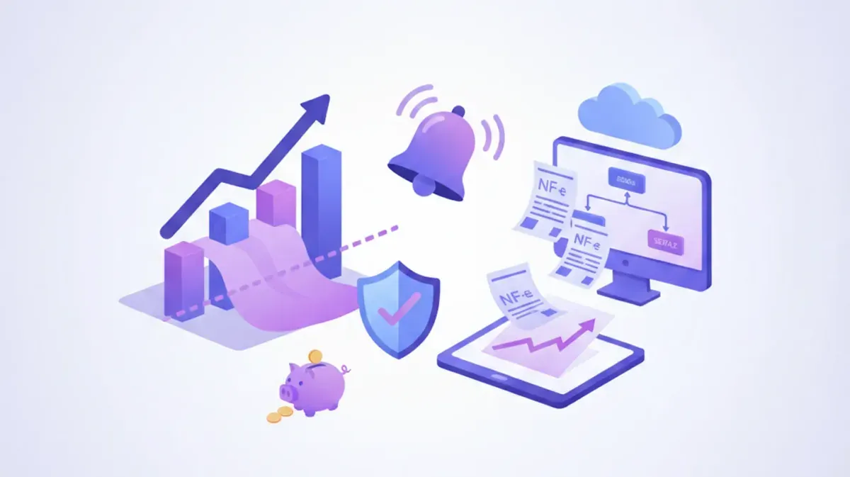 Empreendedor MEI controlando o faturamento do negócio no computador
