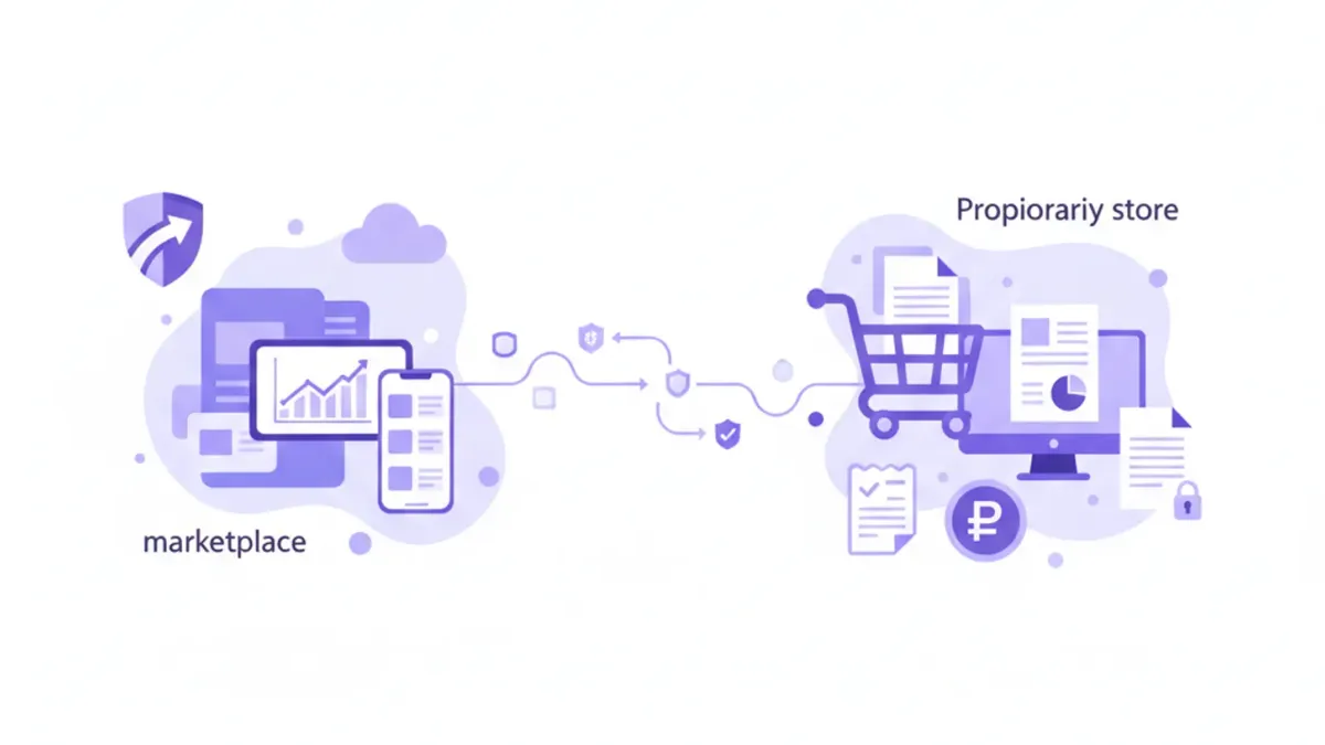 Comparativa marketplace vs tienda propia para PyMEs Argentina 2026