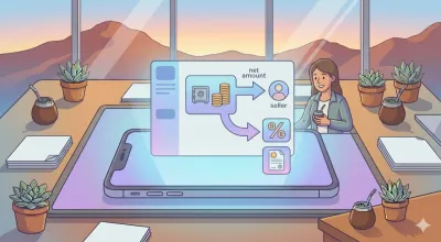 Pantalla de MercadoPago mostrando un detalle de retenciones de ingresos brutos sobre un fondo azul