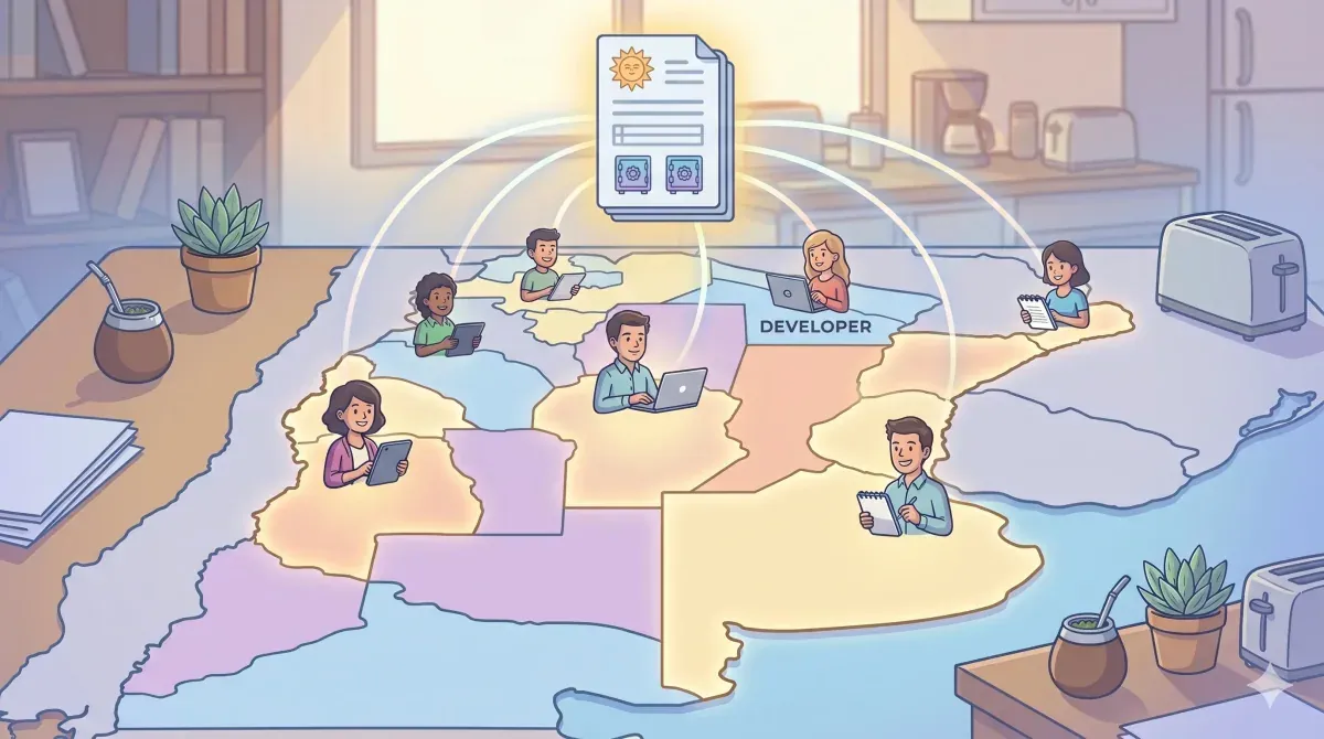 Mapa de Argentina con íconos de monotributo unificado por provincia