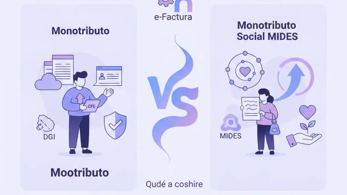 Monotributo vs Monotributo Social MIDES en Uruguay: comparativa de regímenes