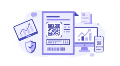 Ilustração vetorial do DANFE com QR Code e código de barras