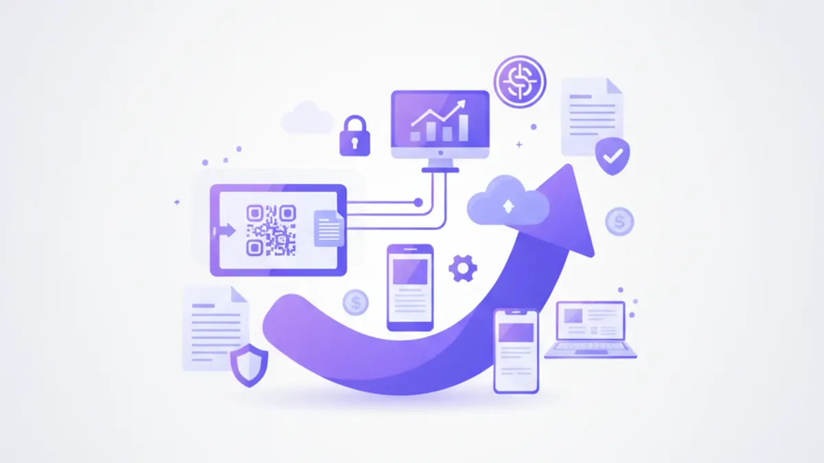 Ilustración vectorial de la evolución del CFDI 4.0 con iconos de facturación electrónica