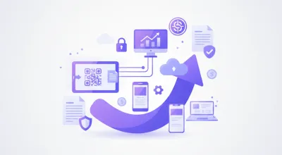 Ilustración vectorial de la evolución del CFDI 4.0 con iconos de facturación electrónica
