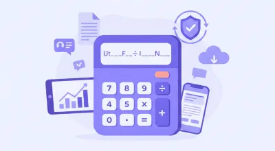 Ilustración vectorial del coeficiente de utilidad con fórmula de ISR y elementos fiscales mexicanos
