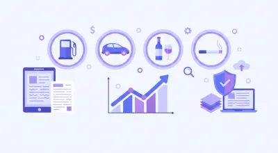 Ilustración del sistema de impuestos internos IMESI en Uruguay: combustibles, tabaco, bebidas y vehículos gravados