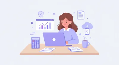Emprendedor argentino revisando en su computadora las categorías y la cuota del Monotributo