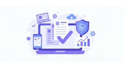 Ilustración vectorial de la plataforma REPSE con iconos de documentos y el logo del SAT