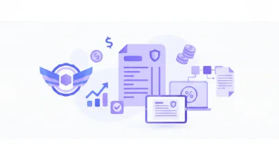 Ilustración vectorial que muestra una factura electrónica y el logo del SIN con colores violeta y azul