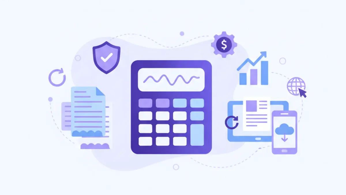 Ilustración de los conceptos ReteIVA y ReteICA con iconos fiscales
