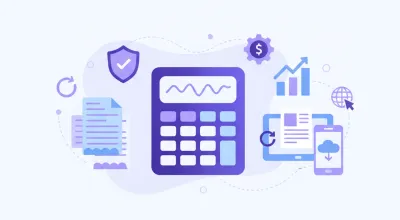 Ilustración de los conceptos ReteIVA y ReteICA con iconos fiscales