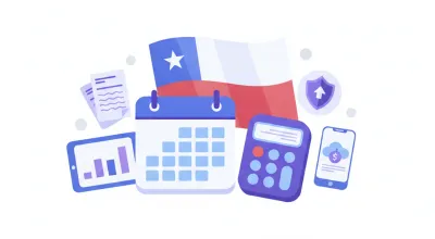 Ilustración vectorial de cálculo de vacaciones proporcionales en Chile