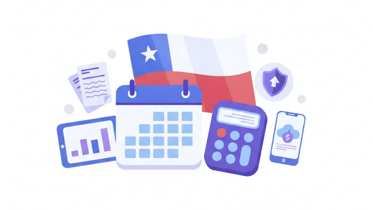 Ilustración vectorial de cálculo de vacaciones proporcionales en Chile