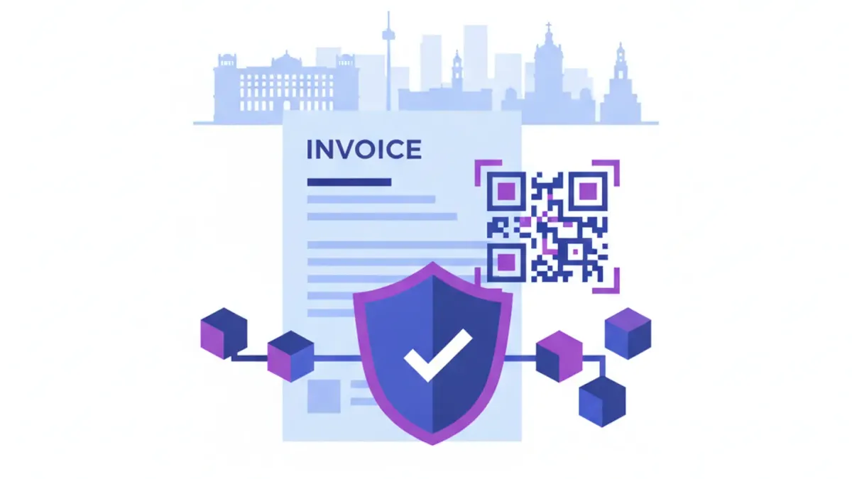 Factura con código QR de Verifactu para autónomos y pymes en España