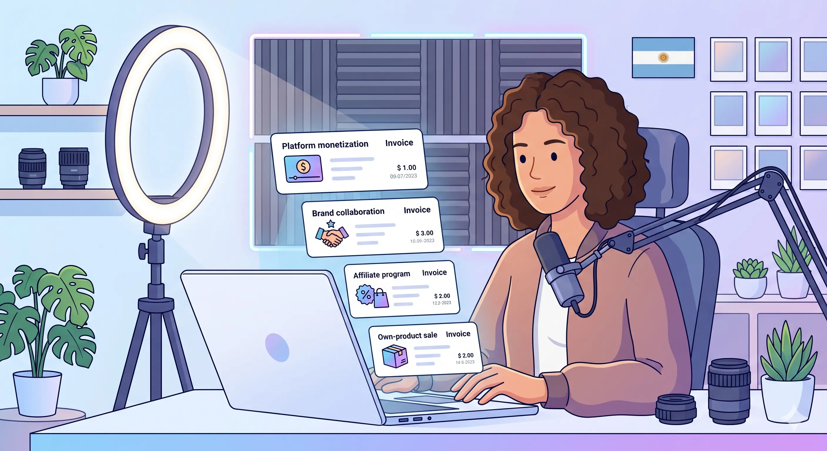 Cómo facturar siendo influencer o creador de contenido en Argentina (2026)